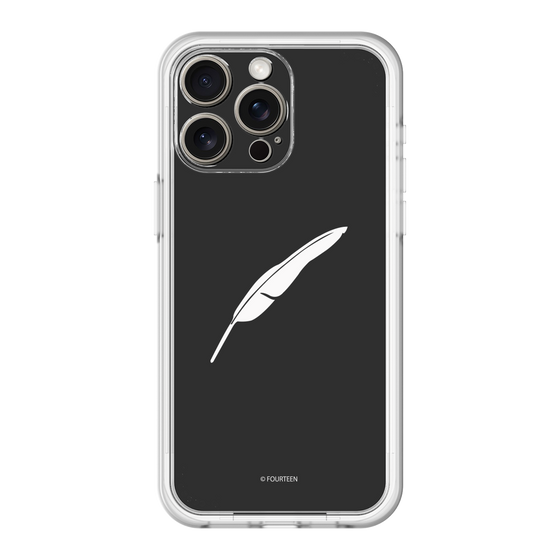 スリムプロテクションプレミアムケース［ フォーティーン - 羽ロゴ - ブラック ］