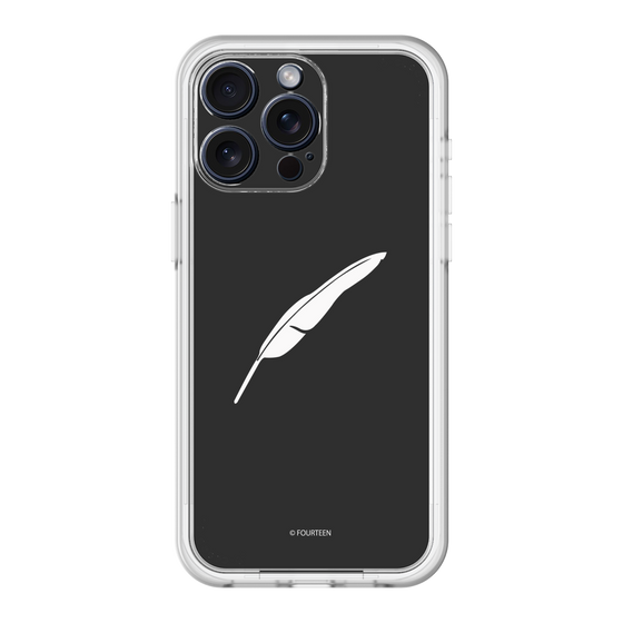 スリムプロテクションプレミアムケース［ フォーティーン - 羽ロゴ - ブラック ］