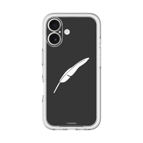 スリムプロテクションプレミアムケース［ フォーティーン - 羽ロゴ - ブラック ］