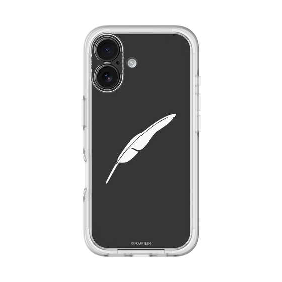 スリムプロテクションプレミアムケース［ フォーティーン - 羽ロゴ - ブラック ］