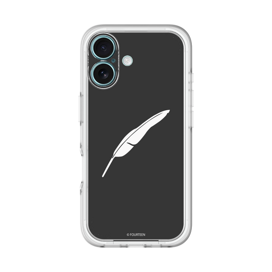 スリムプロテクションプレミアムケース［ フォーティーン - 羽ロゴ - ブラック ］