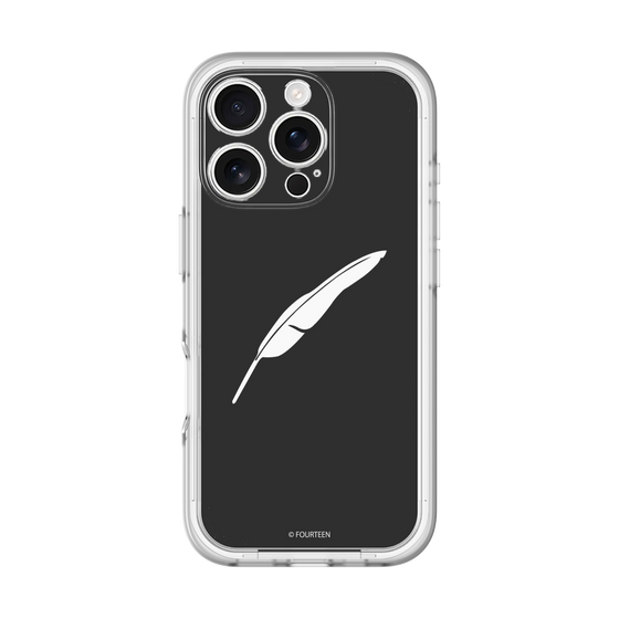 スリムプロテクションプレミアムケース［ フォーティーン - 羽ロゴ - ブラック ］