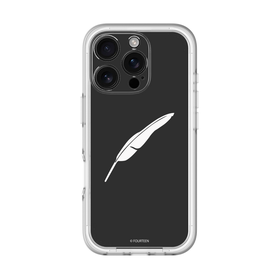 スリムプロテクションプレミアムケース［ フォーティーン - 羽ロゴ - ブラック ］