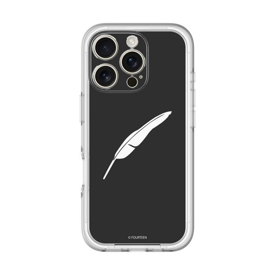 スリムプロテクションプレミアムケース［ フォーティーン - 羽ロゴ - ブラック ］