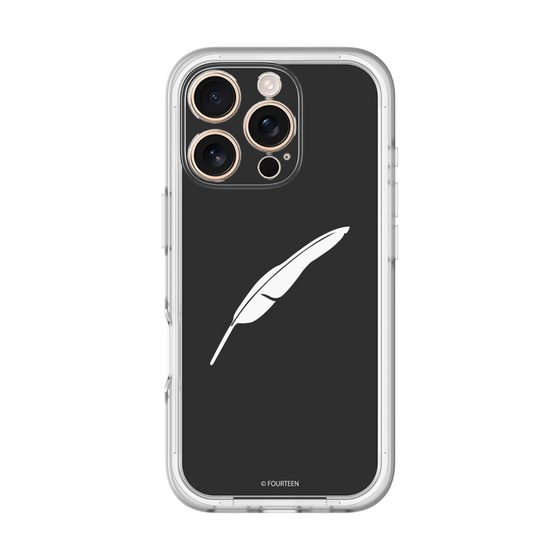 スリムプロテクションプレミアムケース［ フォーティーン - 羽ロゴ - ブラック ］