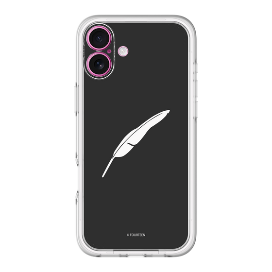 スリムプロテクションプレミアムケース［ フォーティーン - 羽ロゴ - ブラック ］