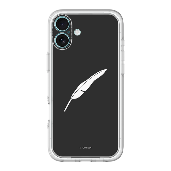 スリムプロテクションプレミアムケース［ フォーティーン - 羽ロゴ - ブラック ］