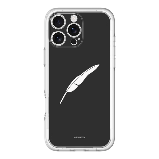 スリムプロテクションプレミアムケース［ フォーティーン - 羽ロゴ - ブラック ］