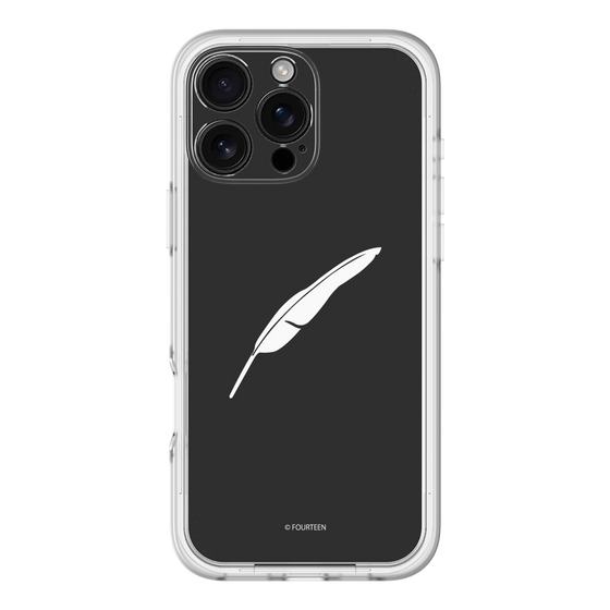 スリムプロテクションプレミアムケース［ フォーティーン - 羽ロゴ - ブラック ］