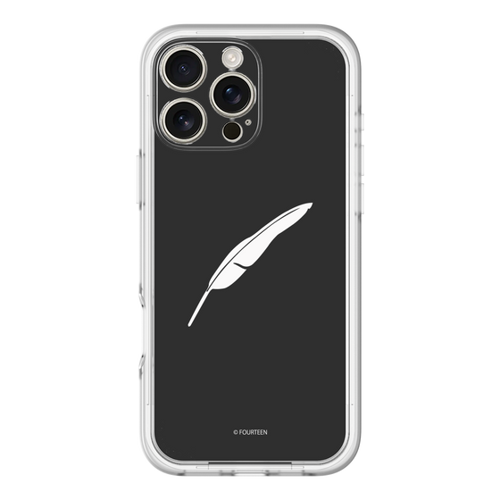 スリムプロテクションプレミアムケース［ フォーティーン - 羽ロゴ - ブラック ］