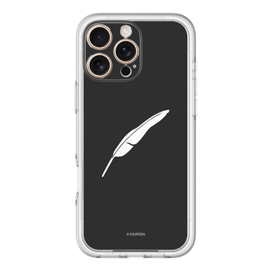 スリムプロテクションプレミアムケース［ フォーティーン - 羽ロゴ - ブラック ］