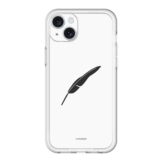 スリムプロテクションプレミアムケース［ フォーティーン - 羽ロゴ - ホワイト ］