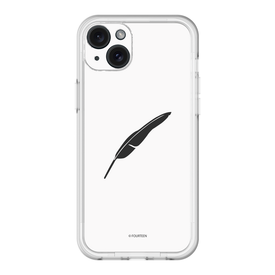 スリムプロテクションプレミアムケース［ フォーティーン - 羽ロゴ - ホワイト ］