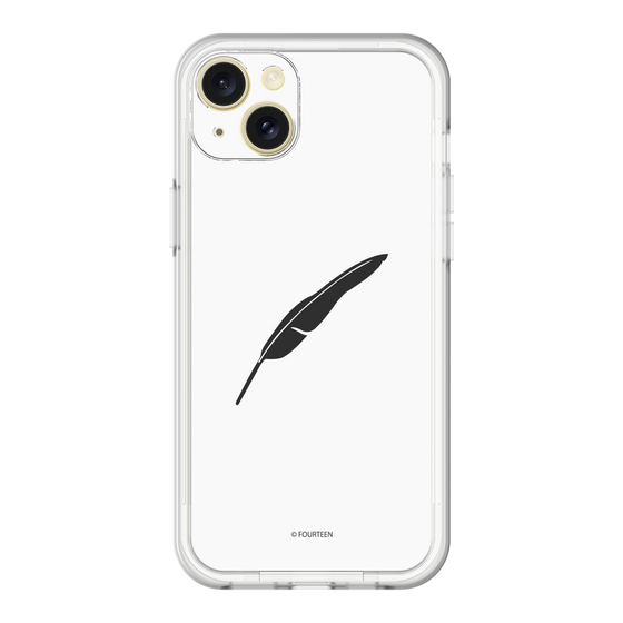 スリムプロテクションプレミアムケース［ フォーティーン - 羽ロゴ - ホワイト ］