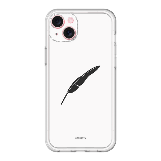 スリムプロテクションプレミアムケース［ フォーティーン - 羽ロゴ - ホワイト ］