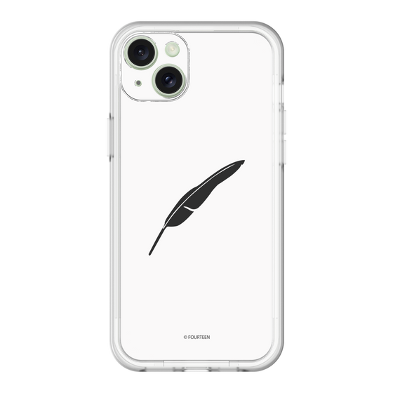 スリムプロテクションプレミアムケース［ フォーティーン - 羽ロゴ - ホワイト ］