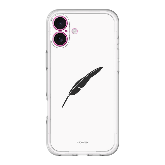 スリムプロテクションプレミアムケース［ フォーティーン - 羽ロゴ - ホワイト ］