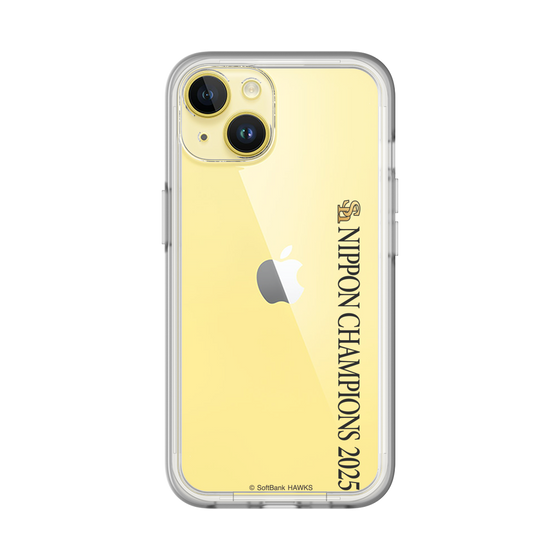 スリムプロテクションプレミアムケース［ 福岡ソフトバンクホークス - NIPPON CHAMPIONS 2025 ロゴ - 縦ロゴ ］