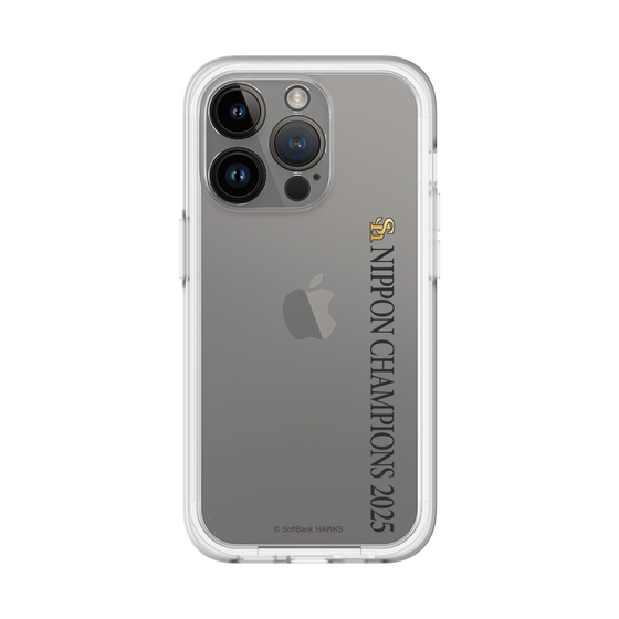 スリムプロテクションプレミアムケース［ 福岡ソフトバンクホークス - NIPPON CHAMPIONS 2025 ロゴ - 縦ロゴ ］