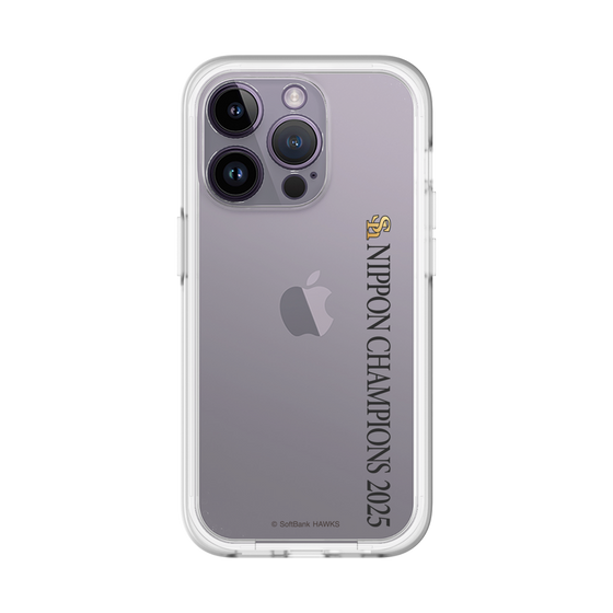 スリムプロテクションプレミアムケース［ 福岡ソフトバンクホークス - NIPPON CHAMPIONS 2025 ロゴ - 縦ロゴ ］