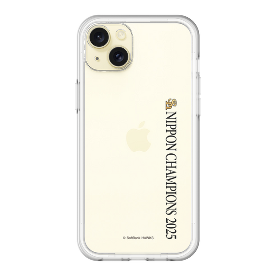 スリムプロテクションプレミアムケース［ 福岡ソフトバンクホークス - NIPPON CHAMPIONS 2025 ロゴ - 縦ロゴ ］