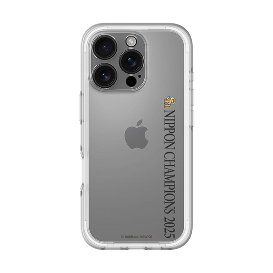 スリムプロテクションプレミアムケース［ 福岡ソフトバンクホークス - NIPPON CHAMPIONS 2025 ロゴ - 縦ロゴ ］