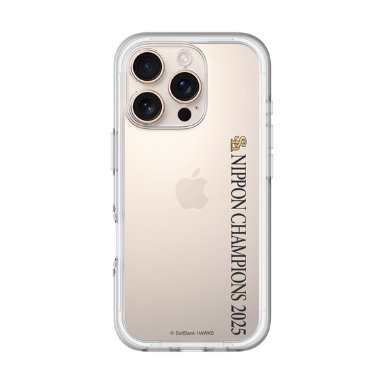 スリムプロテクションプレミアムケース［ 福岡ソフトバンクホークス - NIPPON CHAMPIONS 2025 ロゴ - 縦ロゴ ］