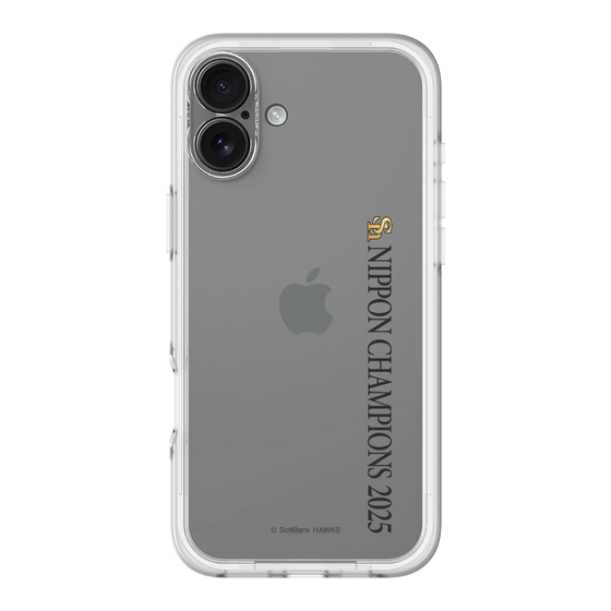 スリムプロテクションプレミアムケース［ 福岡ソフトバンクホークス - NIPPON CHAMPIONS 2025 ロゴ - 縦ロゴ ］