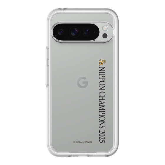 スリムプロテクションプレミアムケース［ 福岡ソフトバンクホークス - NIPPON CHAMPIONS 2025 ロゴ - 縦ロゴ ］