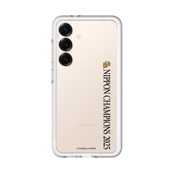 スリムプロテクションプレミアムケース［ 福岡ソフトバンクホークス - NIPPON CHAMPIONS 2025 ロゴ - 縦ロゴ ］