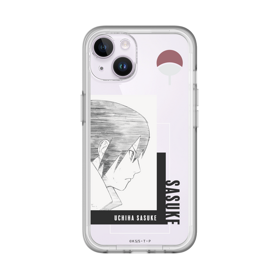 スリムプロテクションプレミアムケース［ NARUTO -ナルト- 疾風伝 - うちはサスケ - 線画 ］