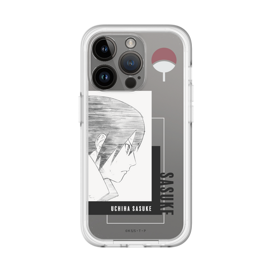 スリムプロテクションプレミアムケース［ NARUTO -ナルト- 疾風伝 - うちはサスケ - 線画 ］