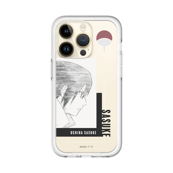 スリムプロテクションプレミアムケース［ NARUTO -ナルト- 疾風伝 - うちはサスケ - 線画 ］