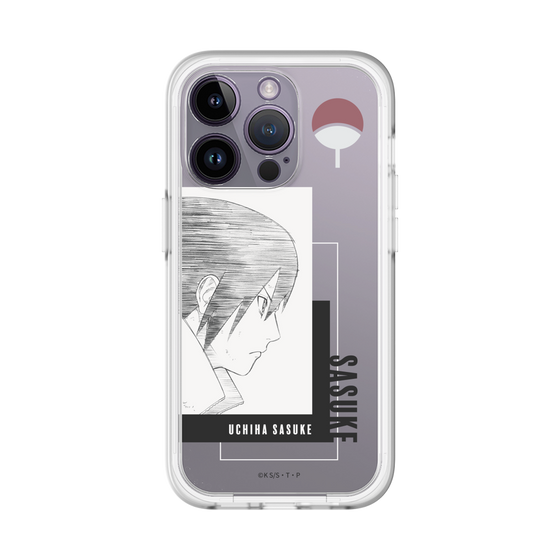 スリムプロテクションプレミアムケース［ NARUTO -ナルト- 疾風伝 - うちはサスケ - 線画 ］