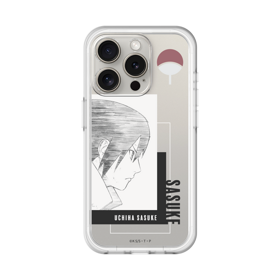 スリムプロテクションプレミアムケース［ NARUTO -ナルト- 疾風伝 - うちはサスケ - 線画 ］
