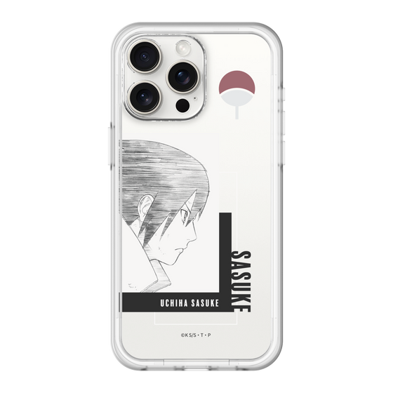 スリムプロテクションプレミアムケース［ NARUTO -ナルト- 疾風伝 - うちはサスケ - 線画 ］