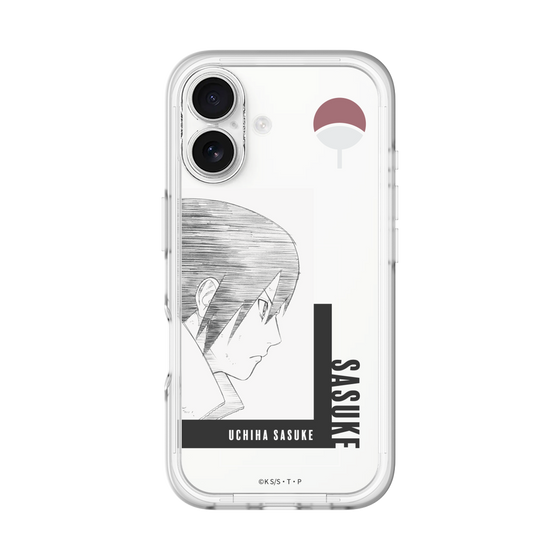 スリムプロテクションプレミアムケース［ NARUTO -ナルト- 疾風伝 - うちはサスケ - 線画 ］