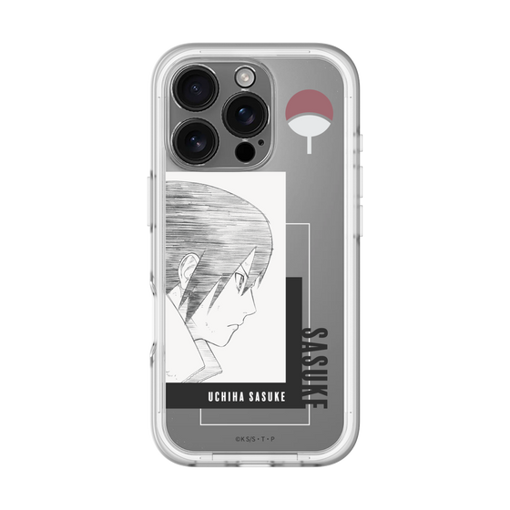 スリムプロテクションプレミアムケース［ NARUTO -ナルト- 疾風伝 - うちはサスケ - 線画 ］