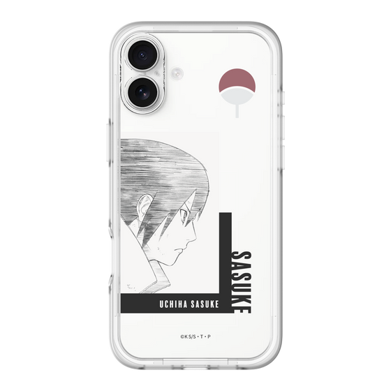スリムプロテクションプレミアムケース［ NARUTO -ナルト- 疾風伝 - うちはサスケ - 線画 ］
