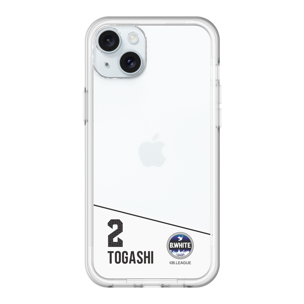 スリムプロテクションプレミアムケース for Apple iPhone 15 Plus［ Bリーグ - B.WHITE ロゴ - 富樫 勇樹 ］