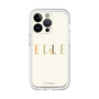 スリムプロテクションプレミアムケース［ ELLE×ポムポムプリン - ロゴ - ベージュ ］