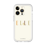 スリムプロテクションプレミアムケース［ ELLE×ポムポムプリン - ロゴ - ベージュ ］