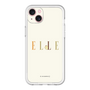 スリムプロテクションプレミアムケース［ ELLE×ポムポムプリン - ロゴ - ベージュ ］