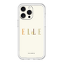 スリムプロテクションプレミアムケース［ ELLE×ポムポムプリン - ロゴ - ベージュ ］