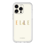 スリムプロテクションプレミアムケース［ ELLE×ポムポムプリン - ロゴ - ベージュ ］