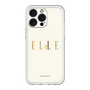スリムプロテクションプレミアムケース［ ELLE×ポムポムプリン - ロゴ - ベージュ ］