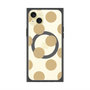 プレミアムスクエアケース with MagSafe［ シンプルドット - Beige ］