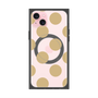 プレミアムスクエアケース with MagSafe［ シンプルドット - Beige ］