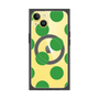プレミアムスクエアケース with MagSafe［ シンプルドット - Green ］