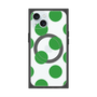 プレミアムスクエアケース with MagSafe［ シンプルドット - Green ］